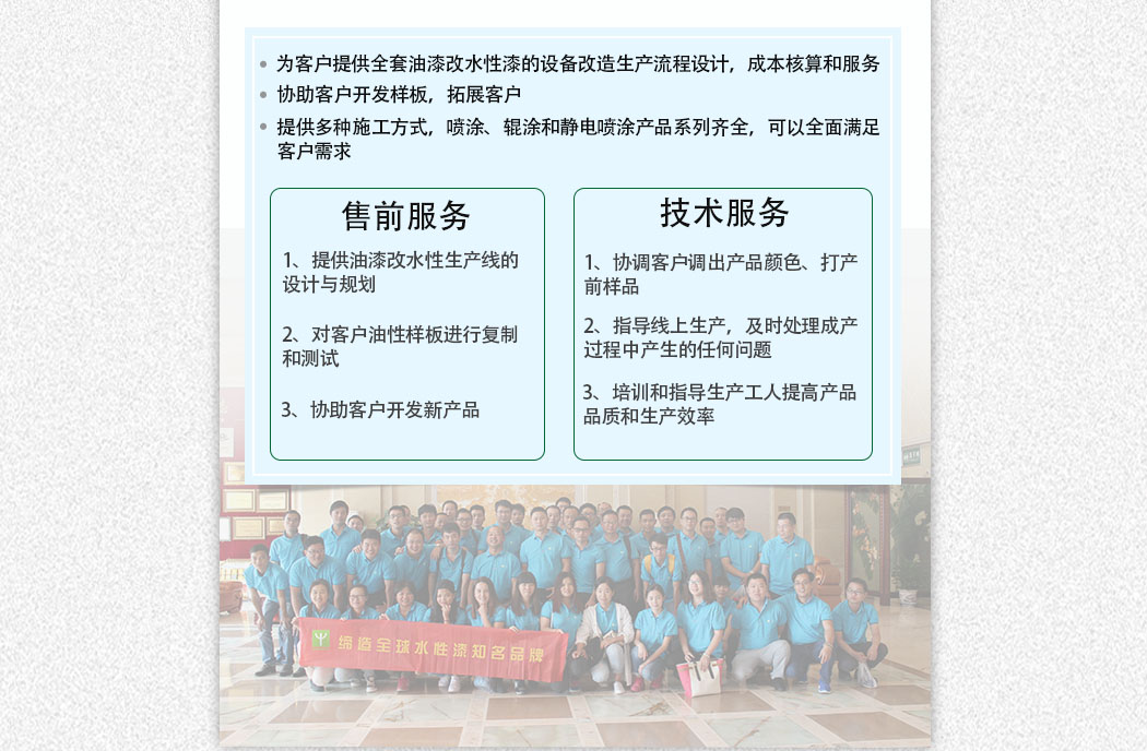 雀尚水性塑胶漆技术服务支持